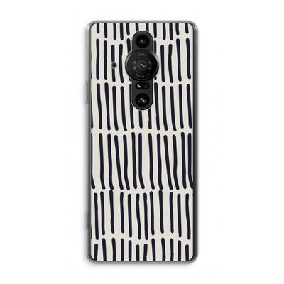 Moroccan stripes: Sony Xperia Pro-I Transparant Hoesje