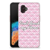 Samsung Galaxy Xcover 6 Pro Silicone-hoesje Flowers Pink DTMP - thumbnail