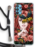 Lady Moth: Samsung Galaxy A32 4G Transparant Hoesje met koord