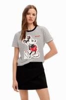 Gestreept T-shirt met Mickey Mouse - WHITE - S