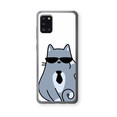 Cool cat: Samsung Galaxy A31 Transparant Hoesje