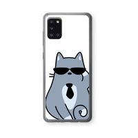 Cool cat: Samsung Galaxy A31 Transparant Hoesje