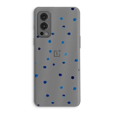 Blauwe stippen: OnePlus Nord 2 5G Transparant Hoesje