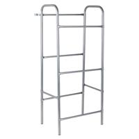 HI Opbergrek - zilver - 50 x 34 x 114 cm - krattenrek 3 kratten