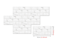 RetroBrick - 6-delige Zelfklevende Retro Baksteen Wandstickers (30x15cm)