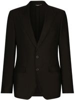 Dolce & Gabbana blazer en lin à simple boutonnage - Noir - thumbnail