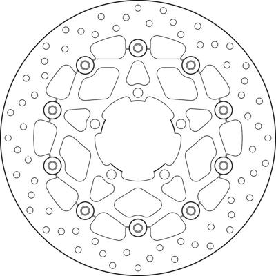 BREMBO Serie Oro remschijf, remschijven voor de moto, zwevend 78B40847