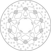 BREMBO Serie Oro remschijf, remschijven voor de moto, zwevend 78B40847