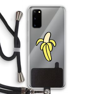 Banana: Samsung Galaxy S20 Transparant Hoesje met koord