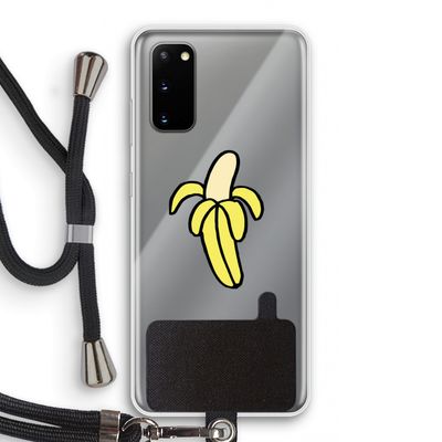 Banana: Samsung Galaxy S20 Transparant Hoesje met koord