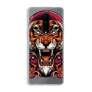 Tiger and Rattlesnakes: OnePlus 8 Transparant Hoesje