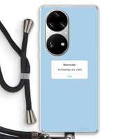 Reminder: Huawei P50 Pro Transparant Hoesje met koord