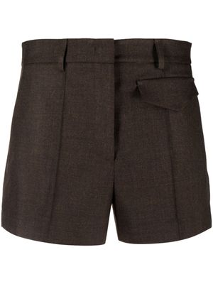 Blanca Vita short plissé Salicaria à taille mi-haute - Marron