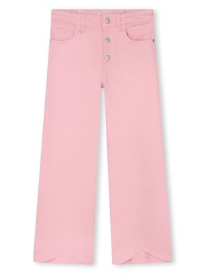 SONIA RYKIEL ENFANT pantalon évasé à plaque logo - Rose