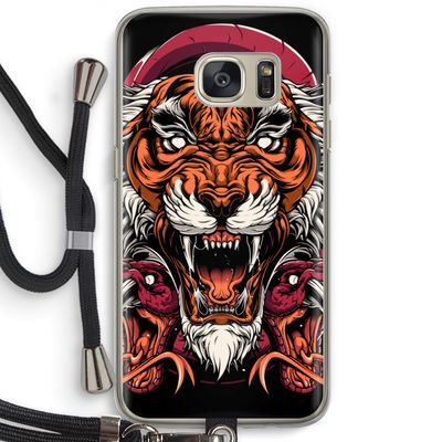Tiger and Rattlesnakes: Samsung Galaxy S7 Transparant Hoesje met koord