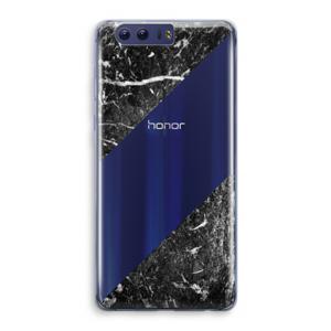 Zwart marmer: Honor 9 Transparant Hoesje