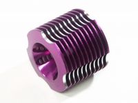 Aluminium heat sink head (purple/11fin) - thumbnail