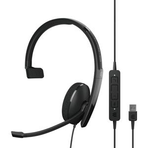 EPOS neu On Ear headset Telefoon Kabel Mono Zwart Noise Cancelling Volumeregeling, Microfoon uitschakelbaar (mute)