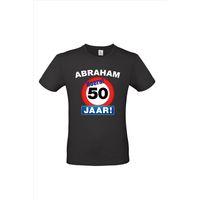 Abraham Hoera 50 jaar stopbord t-shirt voor opvulbare pop L  - - thumbnail