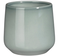 Amber pot rond l.grijs h13,5xd14cm - Mica decorations