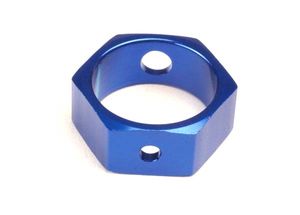 Brake adapter, hex aluminum (blue) (use with hd shafts)