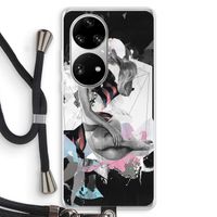 Camouflage de sommeil: Huawei P50 Pro Transparant Hoesje met koord