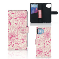 Motorola Moto G 5G Plus Hoesje Pink Flowers