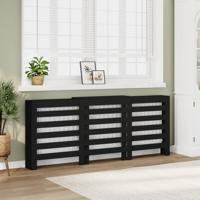 VidaXL Radiatorombouw 205x21,5x83,5 cm bewerkt hout zwart