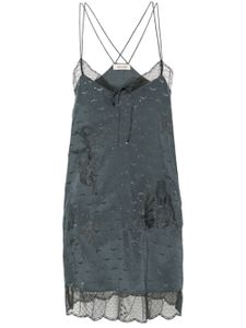 Zadig&Voltaire robe courte Calissa à ailes en jacquard - Gris