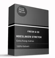 Hoeslaken Jersey Luxe Boxspring Donker Grijs 200x200 Cm Gezien Op TV & Ademend Signature - Dekbed-Discounter.nl