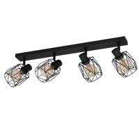 Stars of Light 4-lichts plafondlamp Tossino zwart 390044