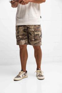 Amicci Flavio Camo Cargo Korte Broek Heren Bruin - Maat 28 - Kleur: Bruin | Soccerfanshop