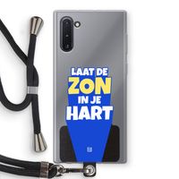 Laat de zon in je hart: Samsung Galaxy Note 10 Transparant Hoesje met koord