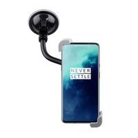Shop4 - OnePlus 7T Pro Autohouder Diagonale Klem Autohouder Zwart - thumbnail