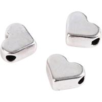Creativ Company Space kralen, afm 5,5x7 mm, gatgrootte 1 mm, verzilverd, 3 stuk/ 1 doos