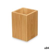 Tandenborstelhouder Berilo Natuurlijk Bamboe Plastic 6,8 x 9,7 x 6,8 cm (24 Stuks)