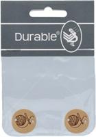 Durable Leren Label Crochet Rond (2 stuks) 001 Light Brown