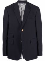 Thom Browne blazer boutonné en laine - Bleu