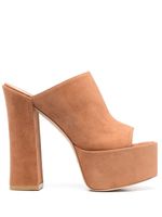 Stuart Weitzman mules à plateforme 145 mm - Marron - thumbnail