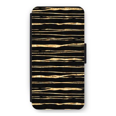 Gouden strepen: iPhone 11 Flip Hoesje