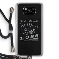 Risk loss: Xiaomi Poco X3 NFC Transparant Hoesje met koord Risk loss: Xiaomi Poco X3 NFC Transparant Hoesje met koord