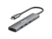Equip 128963 interface hub USB 3.2 Gen 1 (3.1 Gen 1) Type-C 5000 Mbit/s Zwart, Zilver