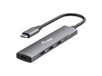 Equip 128963 interface hub USB 3.2 Gen 1 (3.1 Gen 1) Type-C 5000 Mbit/s Zwart, Zilver - thumbnail