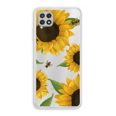 Sunflower and bees: Samsung Galaxy A22 4G Transparant Hoesje