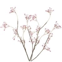 2x stuks kunstbloemen Gipskruid/Gypsophila takken roze 66 cm - Kunstbloemen - thumbnail