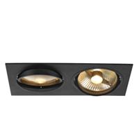 SLV InbouwspotNew Tria ES111 2-lichts zwart met klemveren - 113840