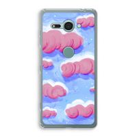 Roze wolken met vogels: Sony Xperia XZ2 Compact Transparant Hoesje