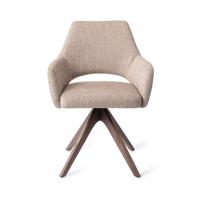 Jesper Home Yanai eetkamerstoel Biscuit Beach revolve oak walnut