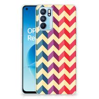 OPPO Reno 6 5G TPU bumper Zigzag Multi Color