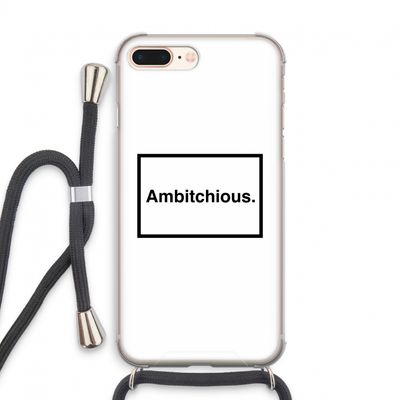 Ambitchious: iPhone 7 PLUS Transparant Hoesje met koord
